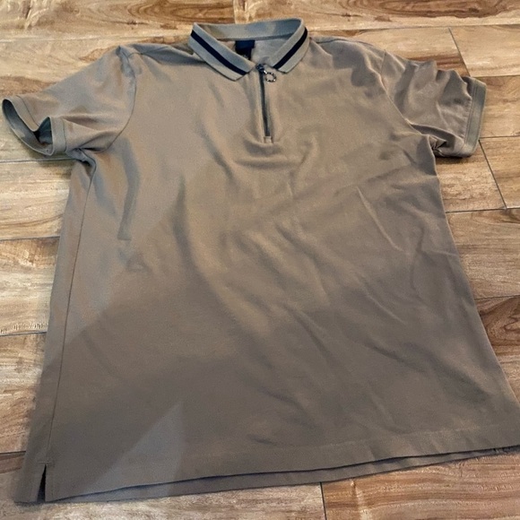 H&M Men’s Slim Fit Brown Short Sleeve Polo Shirt Size Medium - Picture 8 of 10